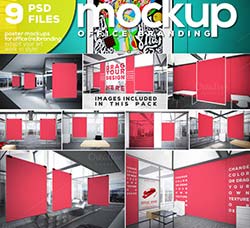 办公场所品牌展示模型：OFFICE BRANDING_Poster Mockup Vol.6